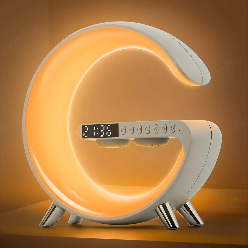 6-IN-1 Wireless Charger Alarm Clock With Speaker